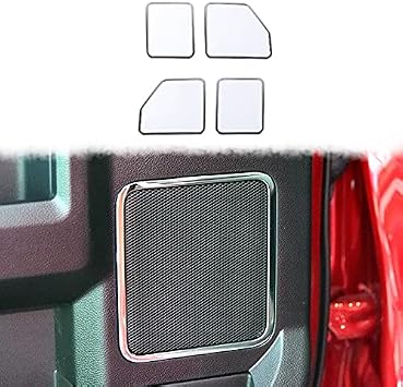 4P Front&Rear door Speaker frame Chrome cover trim Kit for 2015-2018 Ford F150