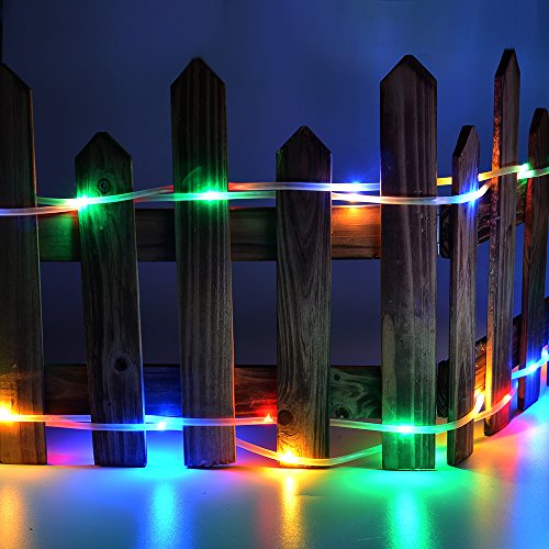 image for 8 Modes IMAGE Solar String Rope Lights 78.7Foot 20Meters Waterproof 20