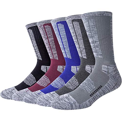 Justay 5 Pares Calcetines Senderismo Transpirable Antideslizante para Camping, Escalar Montaña