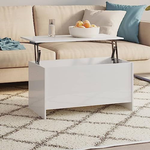 HETFTJN Lift-Top Coffee Table with Hidden Storage 40.2"x21.9"x20.7" High Gloss