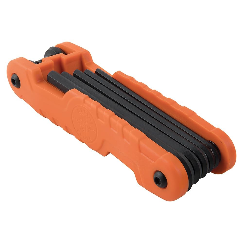 KLEIN TOOLS 70540M Compact Folding Hex Key Set, 8-Key Metric Sizes 1.5mm to 8mm, Industrial Strength Heat Treated Alloy Steel - Image 3