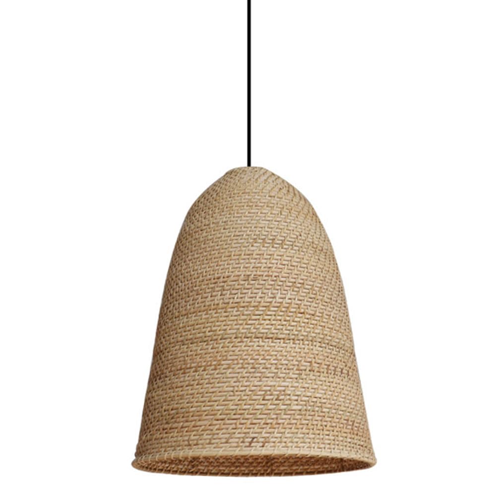 AYQJMD 1 Light Rattan Pendant Light Fixtures Farmhouse Coastal Adjustable Cord Hanging Lamp Modern Rustic Wicker Hanging Chandelier (11.8 * 15.7 Inch) for Kitchen Island Dining Room Living Room Porch