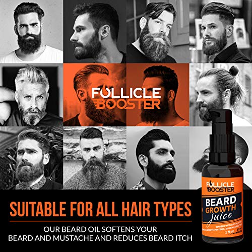 Beard Growth Oil - 1Fl Oz - Growing Serum That Softens & Strengthens Beards and Mustaches - Facial Hair Treatment Treatment Infused with Biotin Capilia Longa Niacinamide and 100% Natural Ingredients - Image 6
