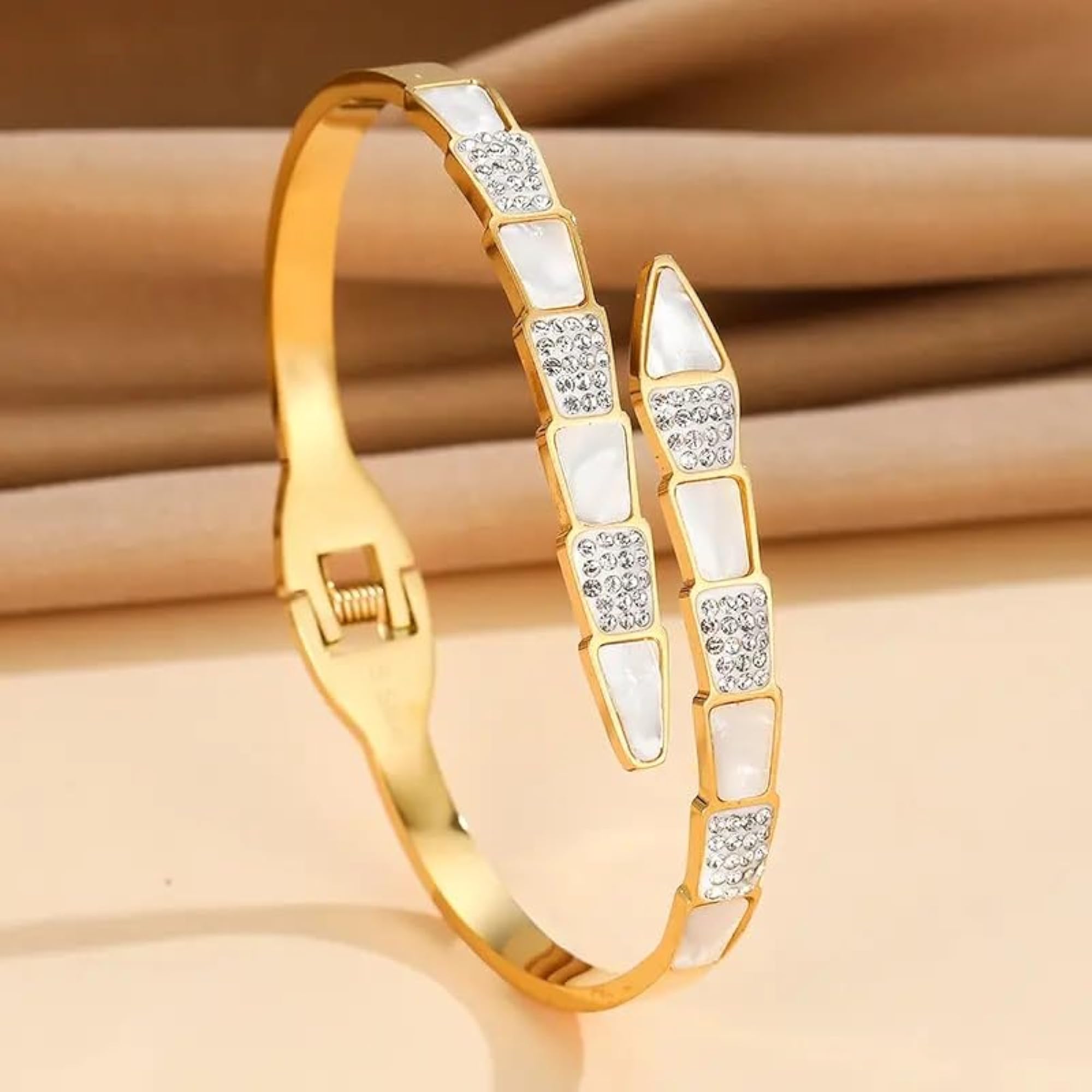 Stylish Adjustable Golden Kada Bracelet for Women