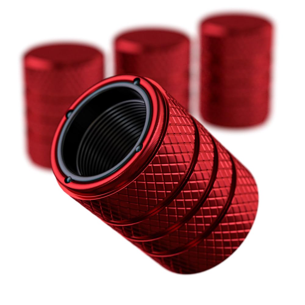 Photo 1 of ***MISSING PARTS*** PC Autoworks Aluminum Tire Valve Stem Caps – Anti-Rust, Premium Anodized Aluminum, Corrosion-Resistant, Easy Install, Universal Fit for Car, Truck, Bike, SUV – 1 Pack/Set of 4 (Ruby RED)