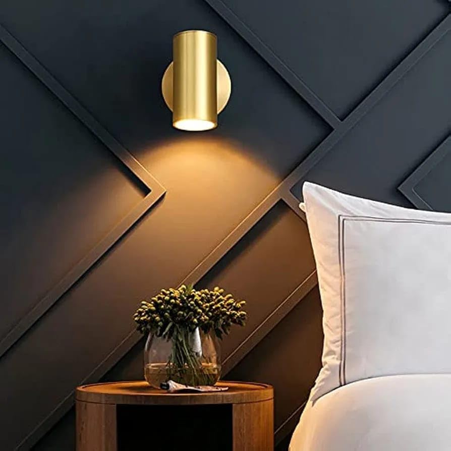 Image of Glowave 10W Modern LED Wall /Ceiling Spot Light with Adjustable Head - Warm White (Antique Brass Gold)