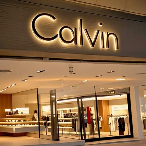 Large Custom Business Logo Sign, 3D Led Backlit Reverse Channel Letters Professional Laser Cut, Illuminated Business Graphic Signage Customized with Remote for Storefront Salon Retail Office Building