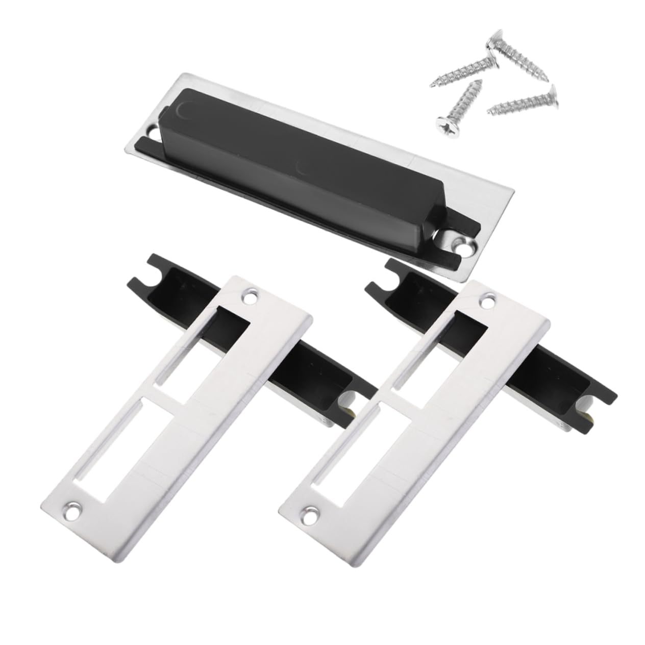 Tofficu 5 ensembles Accessoires De Verrouillage À Billes Plaques De Porte Couvercle De Trou De Porte Plaque De Loquet De Porte Plaque De Gâche De Porte Plaque De Renfort De 3 pièces * 5