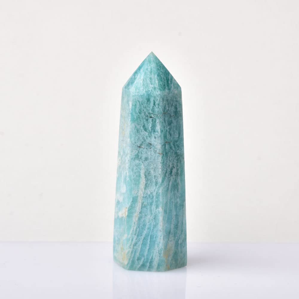 Baguette de quartz réséda naturel LVTFCO 50-60mm comme pyramide de pierre énergétique d'amazonite