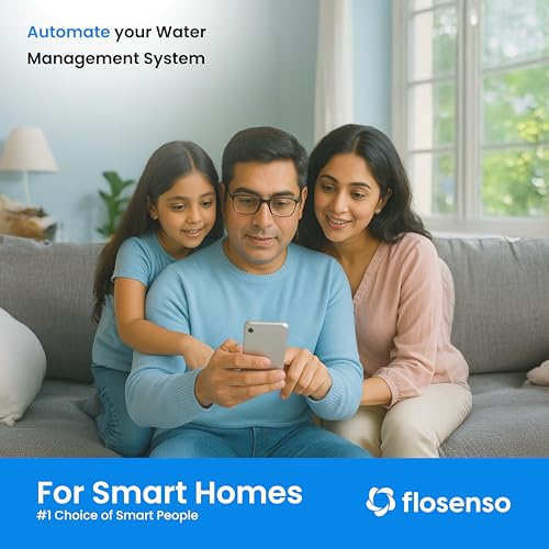 Image of Flosenso with Navi addon for Submersible Pumps Single or Dual Starters Switch - Fully Automatic Wired Water Level Controller | Ultrasonic Sensor | Mobile App | All Features | 6 AMP | 60 Meter Wire
