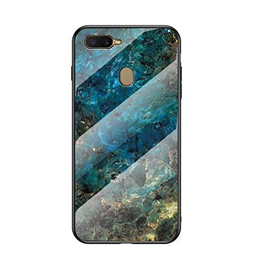 Jiajihua Cover Compatible with Vivo Y83 1802 【PC Panel+Tempering Glass+TPU Silicone】 3 in 1 Shockproof Phone Case Green