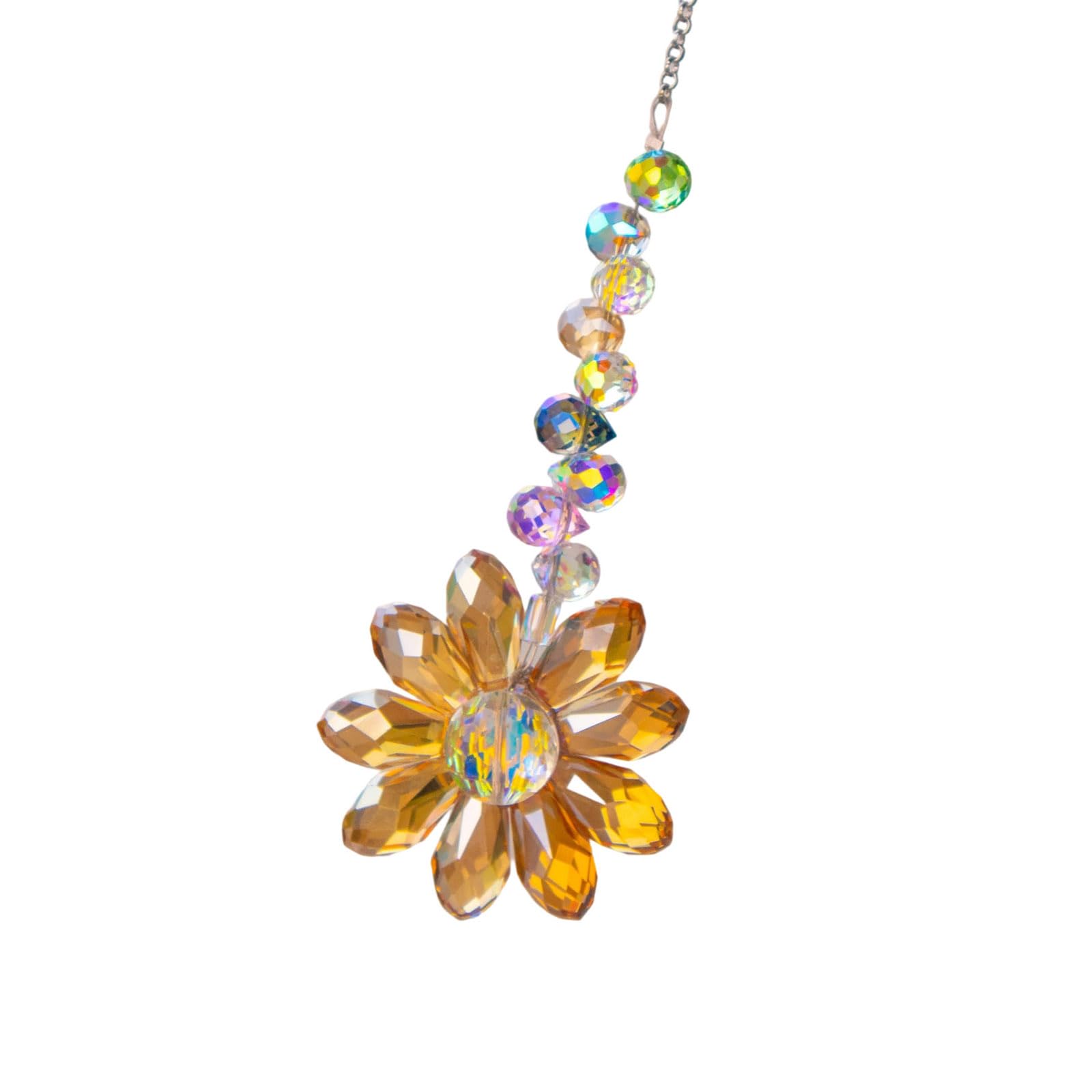 HGENAHGTF Crystal Suncatchers for Window Hanging Sunflowers Garden Sun Catchers with Crystals Rainbows Maker Outdoor Indoor Decors Crystal Rainbows Maker Suncatchers