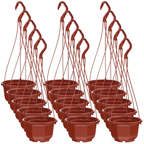 GANAZONO 15 Conjuntos De Vasos Suspensos De Plástico Conjunto De De Flores Suspenso Orifício De Dren