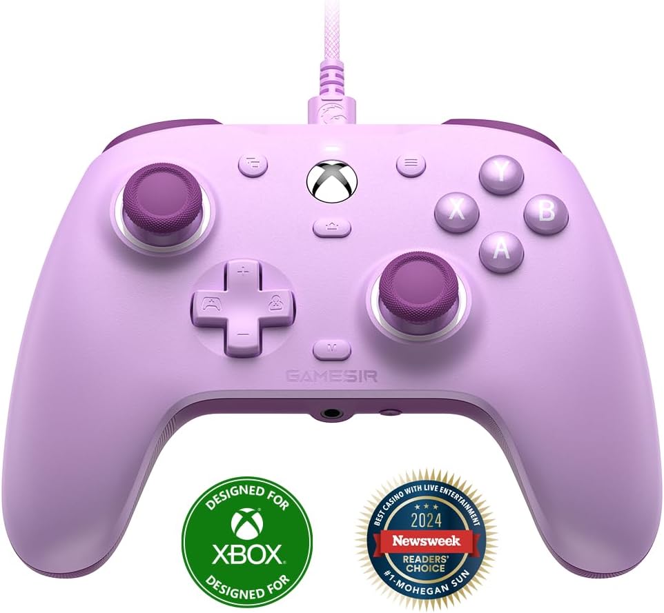GameSir G7 SE Wired Controller for Xbox Series X|S, Xbox One & Windows 10/11, Plug and Play Gaming Gamepad with Hall Effect Joysticks/Hall Trigger, 3.5 mm Audio Jack （Purple）