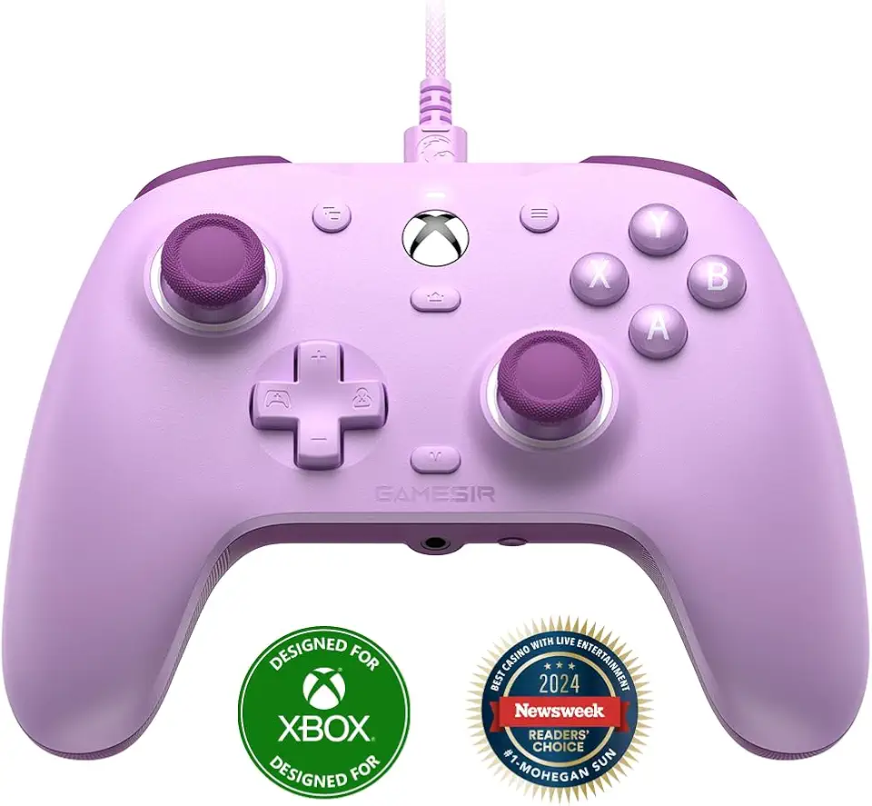 GameSir G7 SE Controle com Fio para PC, Xbox One, Xbox Series X|S, Gamepad para Jogos Plug and Play (Roxo)
