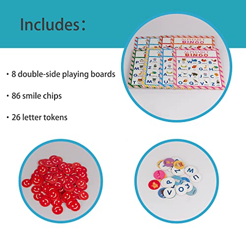 Buy Deeplay Alphabet Bingo Game Card Board Matching Game Set, ABC ...