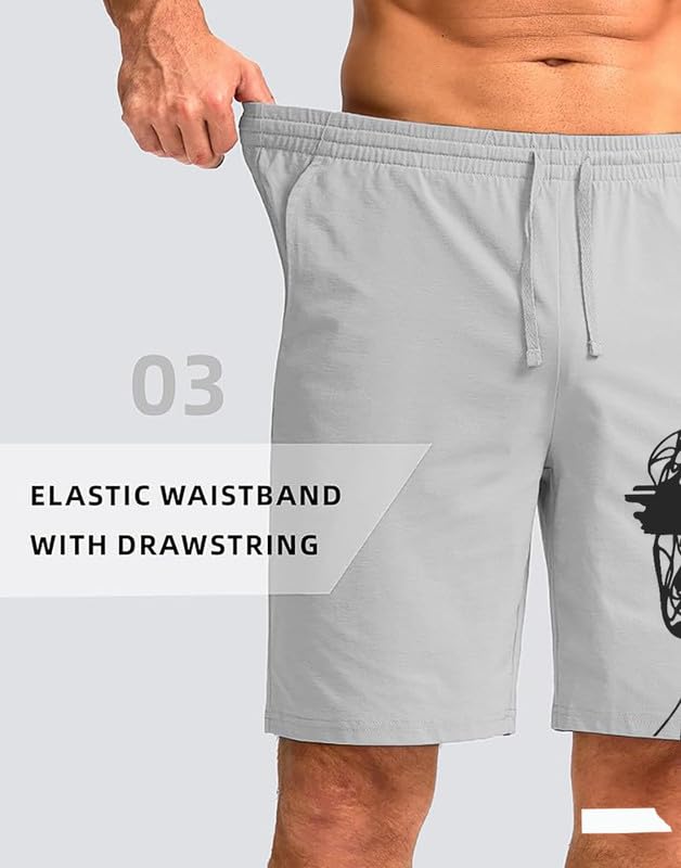 Image of hotfits Stylish Men's Cotton Shorts D Multicolored, Lightweight, Breathable, Casual Summer Lounge, Gym, Athletic, Workout, Beach & Travel Shorts for Men