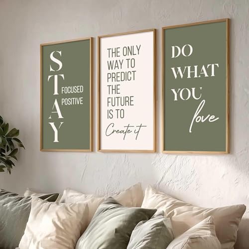 Image of kotart - Quotes Wall Decor Paintings | Quotes Wall Decor Poster With Frames | Wall Hanging Paintings For Office Living Room Bedroom | Motivational Quotes Poster With Frame Set of 3 (13x25 inch, F)