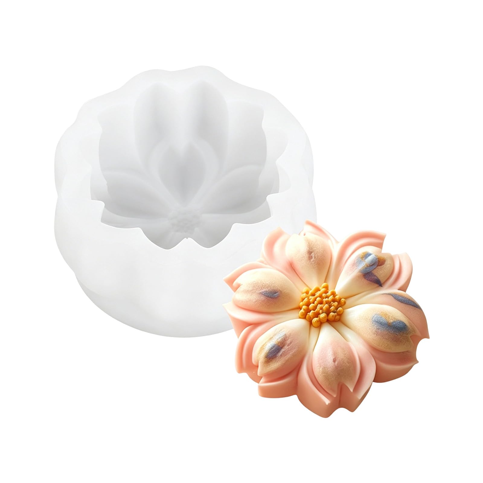 PANGBOER Baking Molds for Making 3D Peach Blossom Cakes Chocolate Treats and Frozens Dessert Kitchen Tool Elastomer Baking Molds