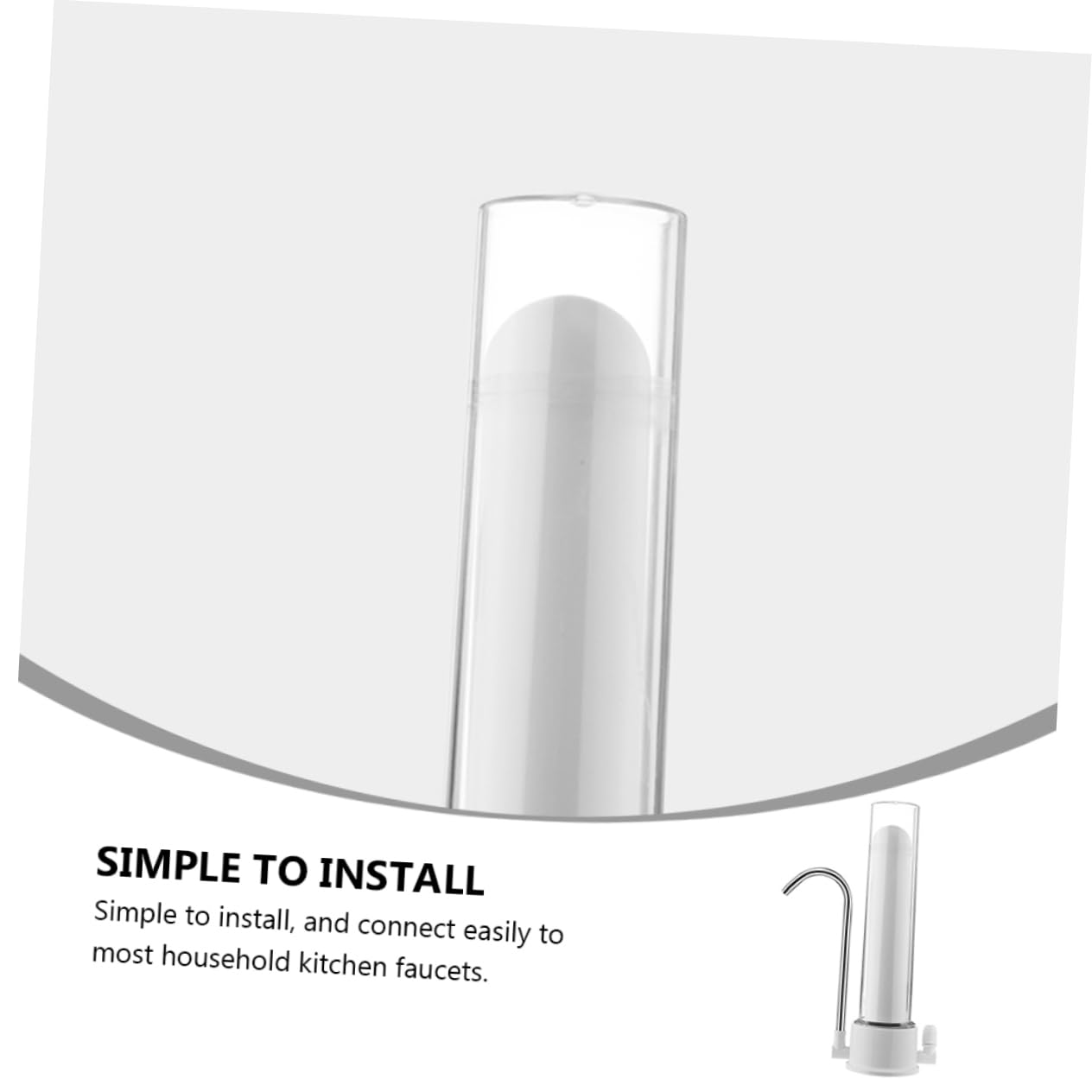NUOBESTY Purificateur D'eau pour Robinet Cuisine, Filtration Physique, Installation Facile Plupart des Robinets Domestiques, D'adaptateurs, Blanc