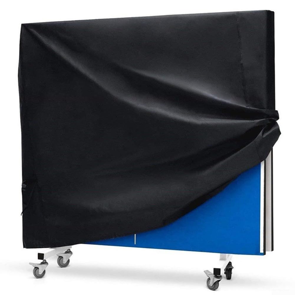 Copertura impermeabile per ping pong con rivestimento in PU, copertura protettiva per ping pong all'aperto, cintura antivento e protezione antipolvere, adatta per tavoli da 165 x 70 x 185 cm