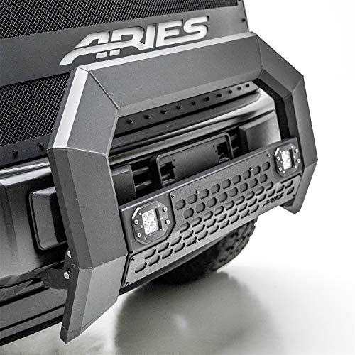 ARIES 2165101 AdvantEDGE Black Aluminum Truck Bull Bar with Lights, Select Dodge, Ram 2500, 3500