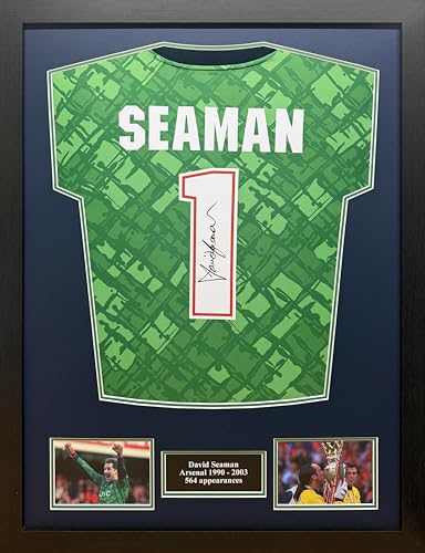 Image of Allstarsignings David Seaman Signed Arsenal Goalkeeper Shirt Comes with COA & Photo Proof Green