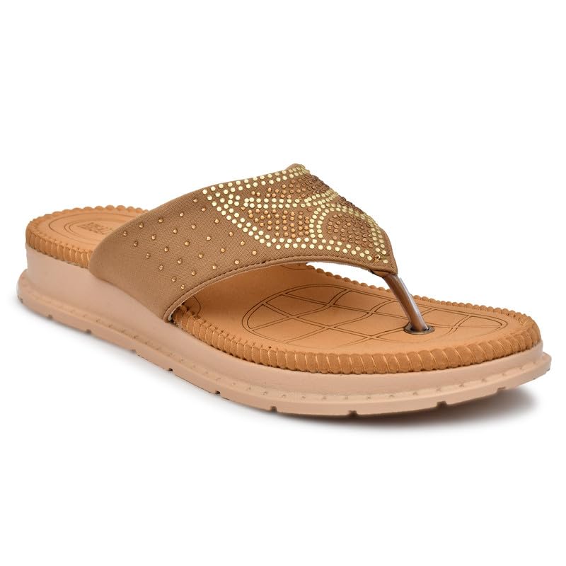 HEALTH FITDiabetic & Orthopedic with Super Extra Soft Ortho Care Anti-Skid Doubleu Flip-Flops for women Slippers/Doctor Chappal & Footwear HF329