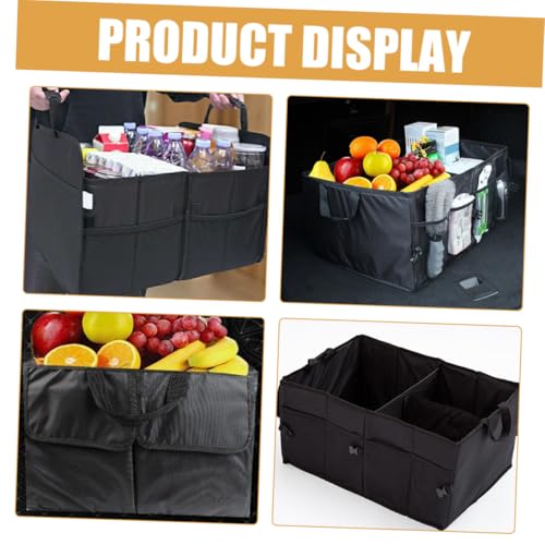 Boîte de rangement portable de coffre voiture pour SUV avec compartiments - 6