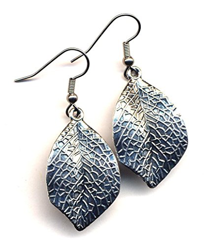Big Leave Earrings, Leaves Earrings, Shiny Silver Leaf Earrings, Stainless Steel Leaf Earrings, Surgical steel Earrings, Statement Earrings by AnnaArt72