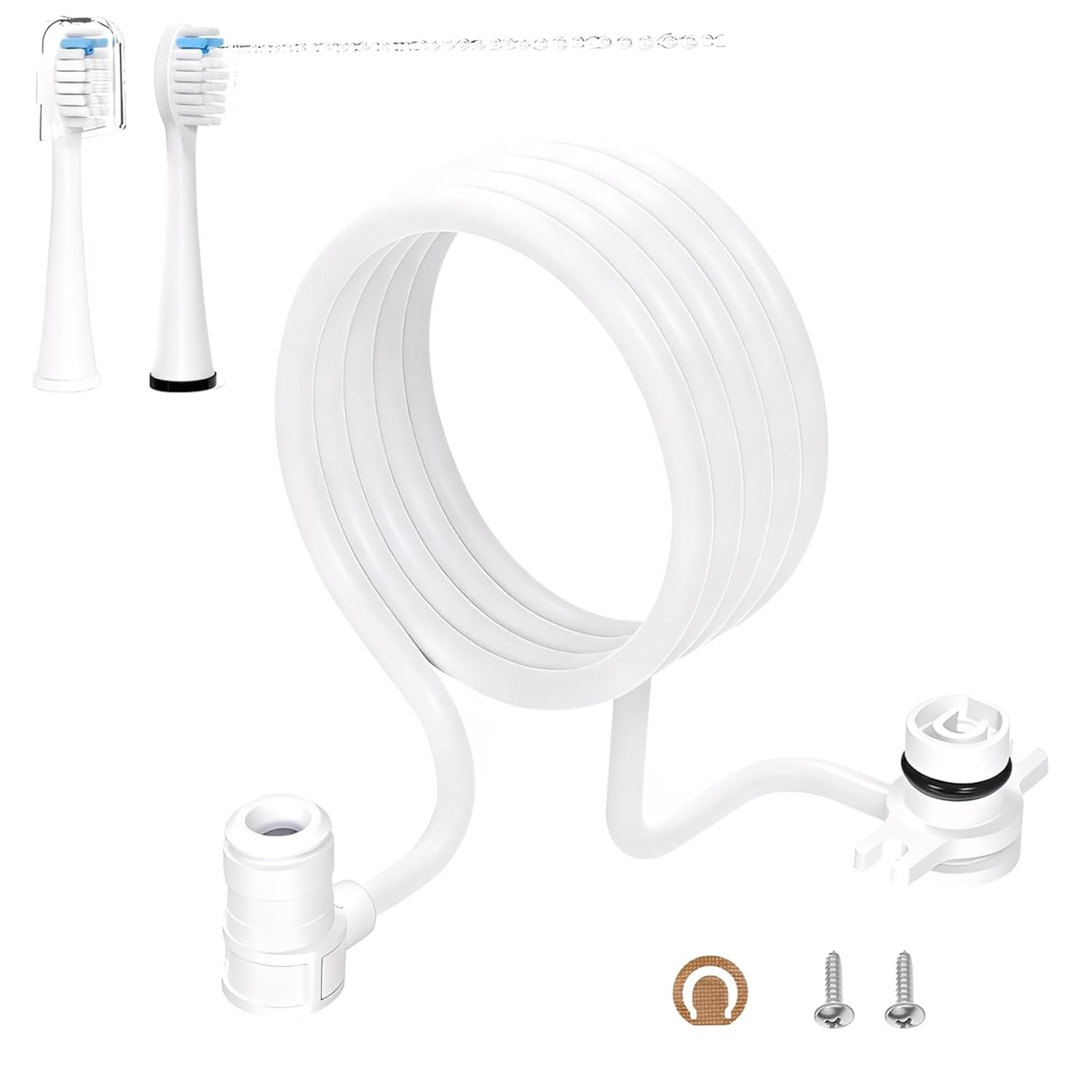 Mangueira Substituta e 2 Cabeçotes de Escova para Waterpik Sonic-Fusion SF-01/02/03/04 - Kit de Reparo com Ferramentas, Instalação Fácil