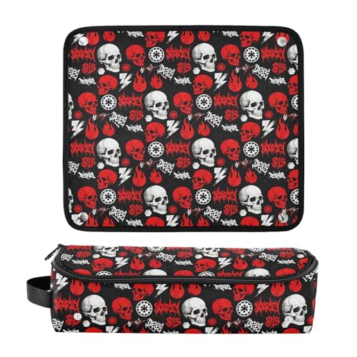 Bolsa de viaje para herramientas de cabello para mujeres con almohadilla resistente al calor y organizador para planchas, rizadores y secador miniatura 3
