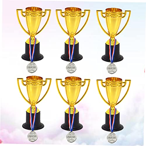 PLAFOPE 12 Pçs Para Crianças Conjuntos De Medalhas De Futebol Mini Troféus De Copo Favores De Festa