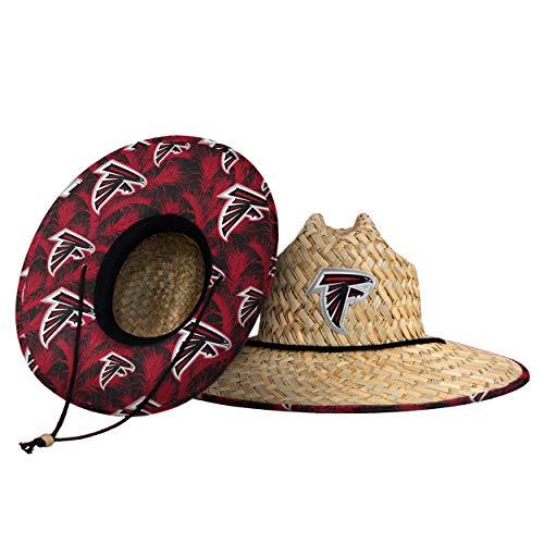 Image of NFL Team Logo Americana Floral Lifeguard Beach Straw Sun Hat