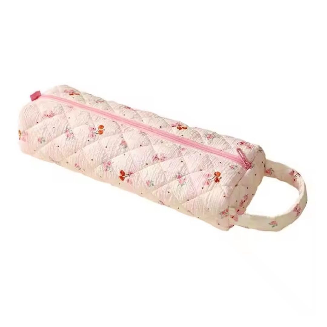 Korean Style Hair Dryer Pouch for Hair Styling Tools, Hair Tools Organizer Bag (Cherry)-image-12