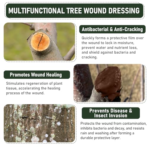 Image of Tree Wound Sealer & Dressing 1 Gallon, Tree Pruning Sealer for Cut, Damaged Bark, Grafting - Effective Tree Repair Sealant for Shrub, Bonsai, Rose, Orchard, Trunk | Horticulture Grade Seal Paint