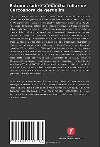 Estudos sobre a mancha foliar de Cercospora de gergelim