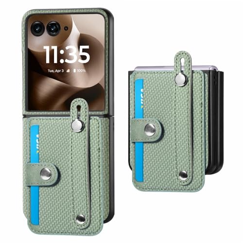 Étui Motorola Moto Razr 70 vert : évitez les chutes avec le bracelet cuir