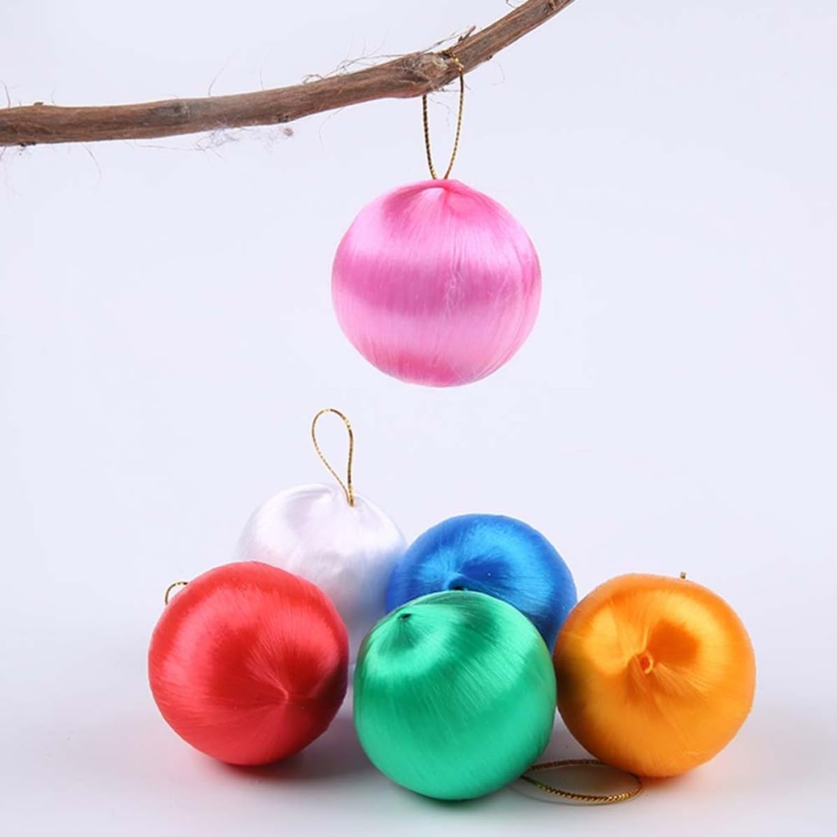 6pcs Home Xmas Pendant 6cm Foam Christmas Ball Decor for Store