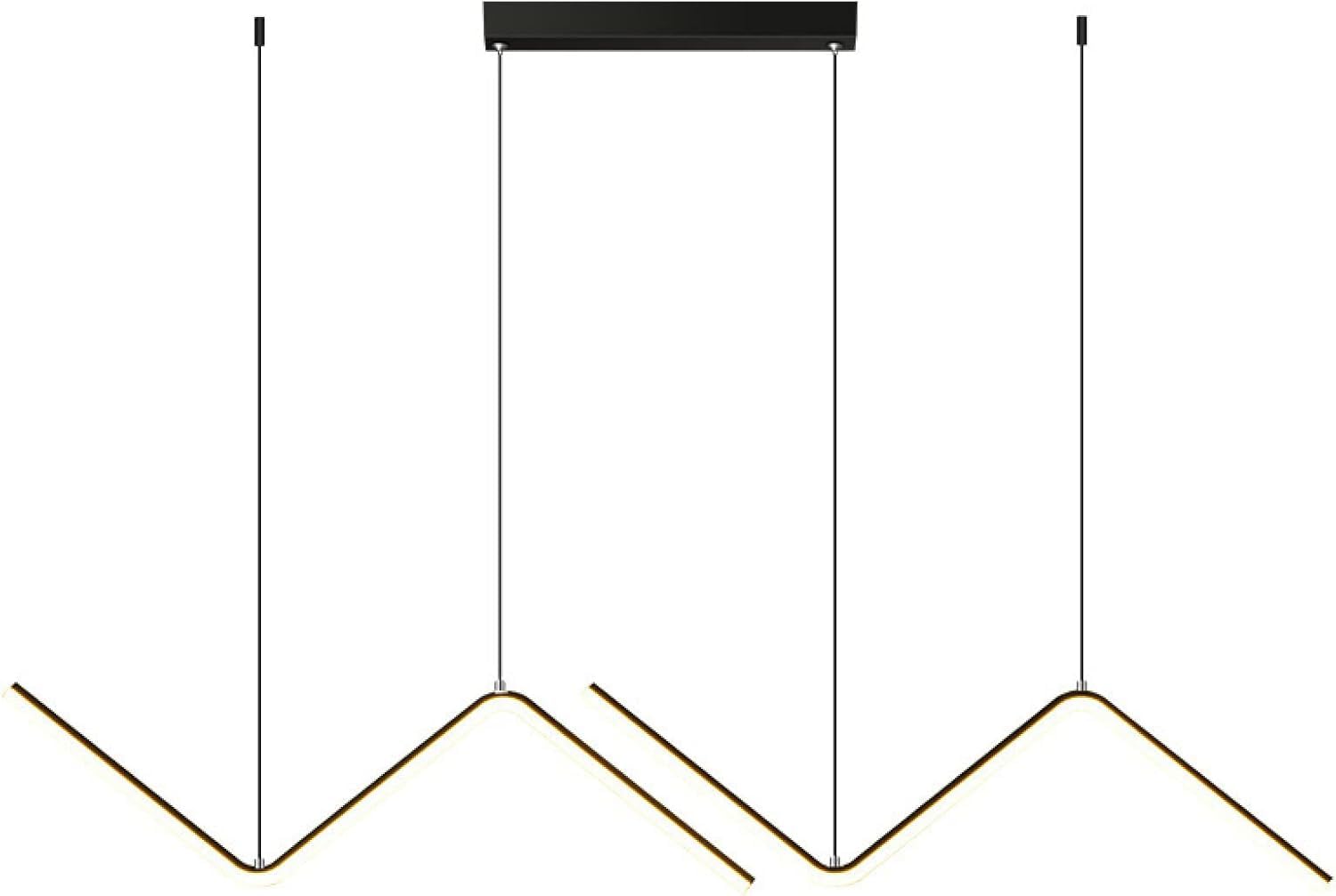 Suspension LED ondulée 26W réglable avec éclairage blanc froid 90cm