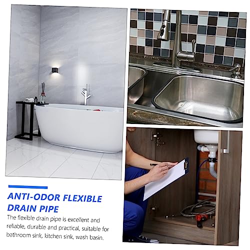 1 Set Bath Drain Flexible Drain Pipes Kitchen Sink Drain Drain Hair Catcher Water Sink Expandable Drain Pipe Duct Pipe Expansion Pipe - Image 2