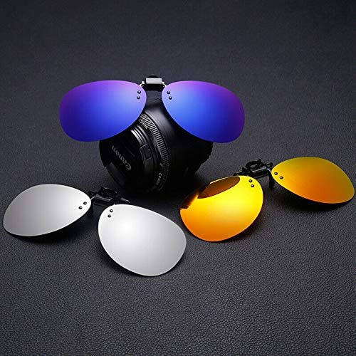 Boxonly Sunglasses Polarized Clip On Driving Glasses UV400 HD Day Night Vision Shade Lens For Driving Fishing Blue - Image 2