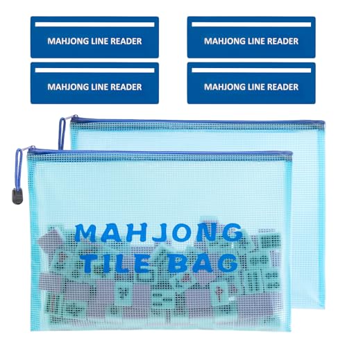 2 Piezas Bolsas para Fichas Mahjong y 4 Buscadores de Líneas