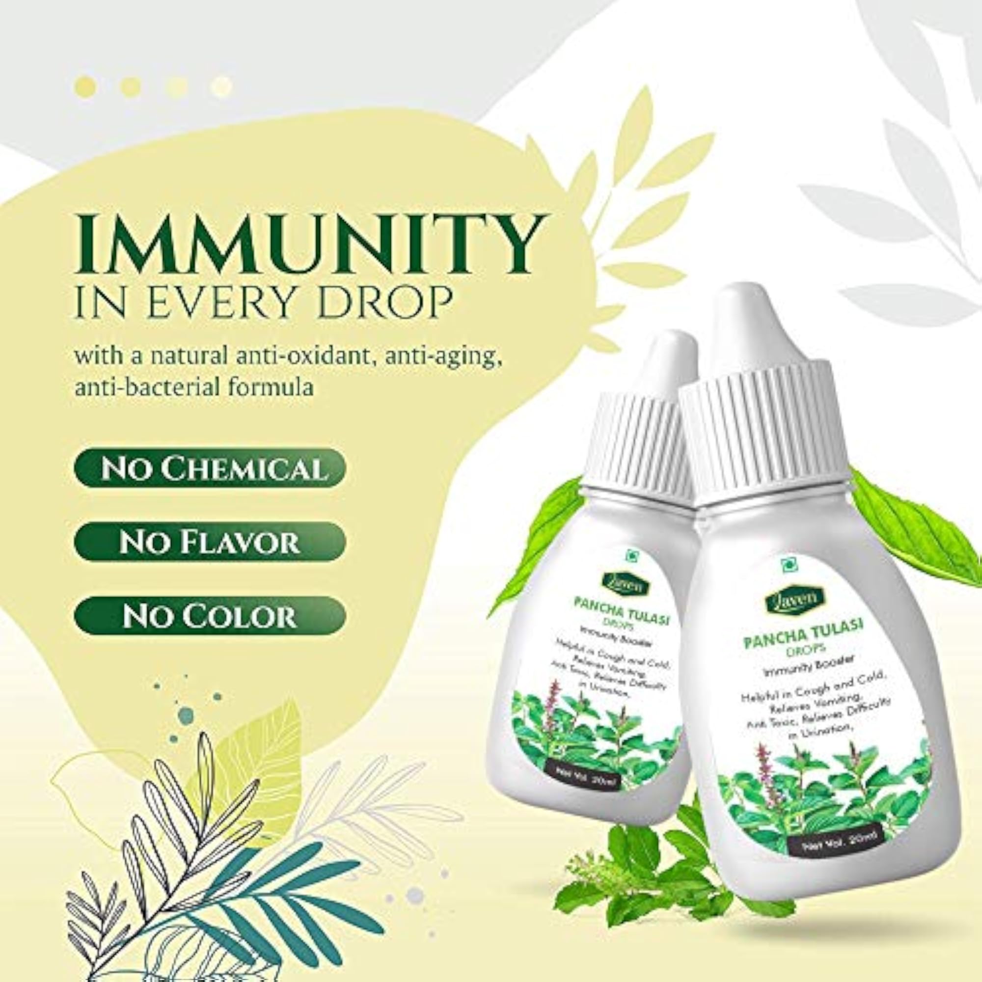 Laven Pancha Tulasi Drops, Immunity Booster