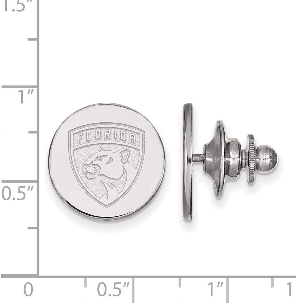 LogoArt NHL 14k White Gold Florida Panthers Lapel Pin