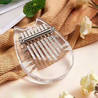 KIKIRon-MusicalInstrument Pouce Piano Mini 8 Touches en Forme de Chat en Acajou/Cristal Transparent Kalimba Thumb Piano… - Les Beatles, Paul McCartney, John Lennon, RIngo Starr, George Harrison