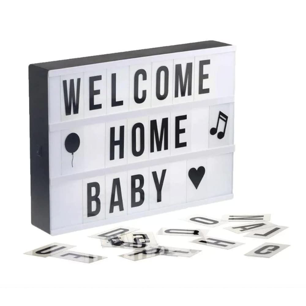 Luminária Letreiro Led Cinema Light Box Led A4 + 96 Letras