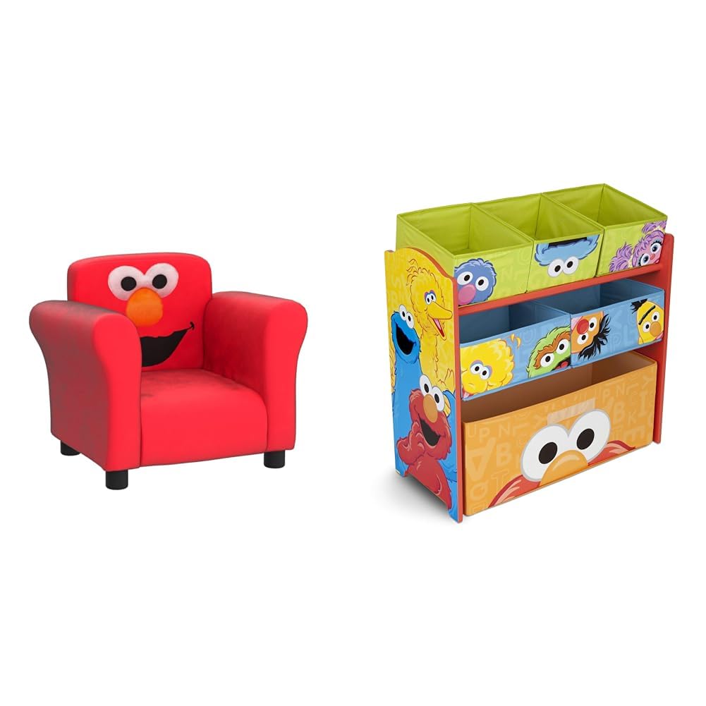 Amazon.com: Delta Children Sesame Street Elmo Upholstered Chair, 6