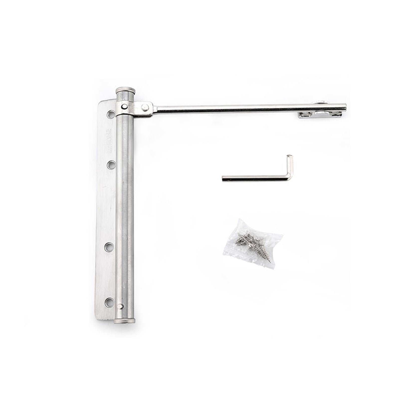 Ferme-porte automatique en acier inoxydable avec ressort argenté pour porte de maison ou de bureau résistant au feu, 40 kg, ouvre-porte réglable