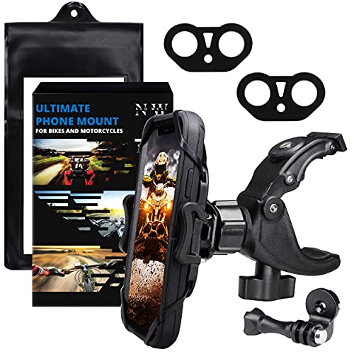 Neo West Motorcycle Phone Mount, Phone Holder for Bike, Motocross ATV Phone Mount, UTV Handlebar Phone Mount, Phone Mount for Bicycle, Mountain Bike Phone Mount, Cell Phone Holder for Bike